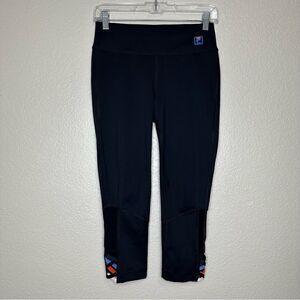 Fila Sport Women’s Black Yoga Workout Exercise Capri Leggings